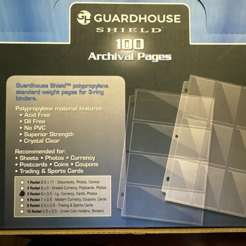 Guardhouse Shield 3 Pocket 8 X 3.5 (Pack Of 49) Remaining New In Box